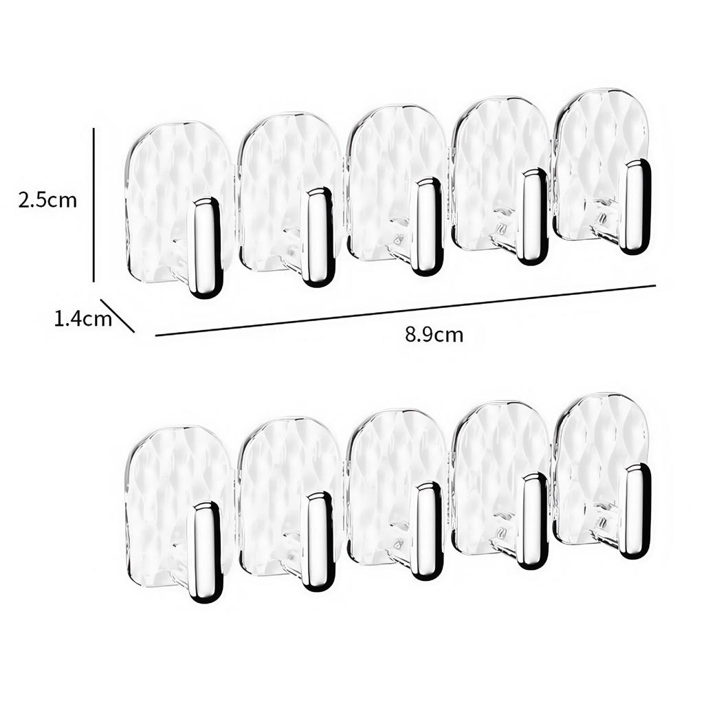 Detachable Mini Adhesive Hooks - No-Punch, Traceless, Wall-Mounted for Cabinet or Door Back Storage