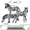 Wild Safari Animal Figurines: Giraffe, Elephant, Rhinoceros, Brown Bear, Tiger, Lion, Leopard, Hippopotamus - Solid Cognitive Toys