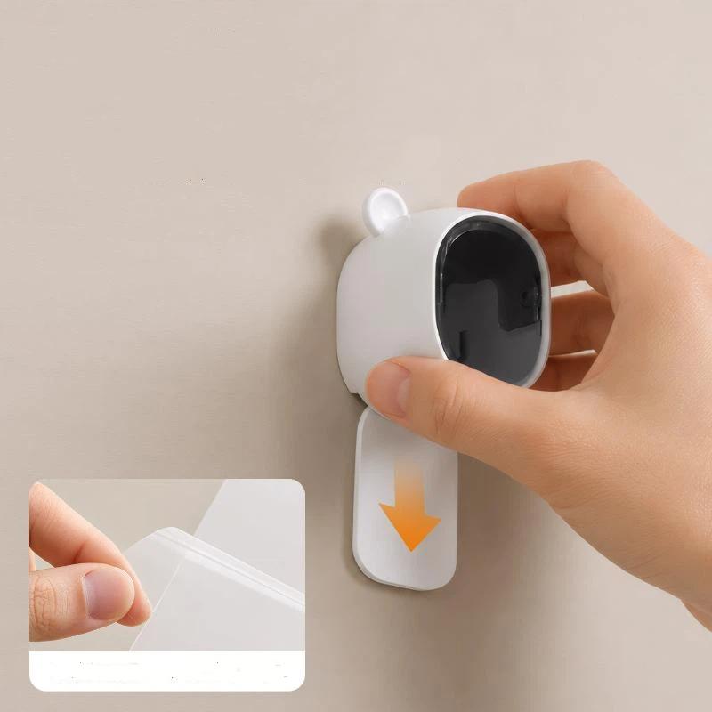 Toothbrush Holders For Bathroom Wall-Mounted Toothbrush Storage Rack With Lid Hanging Electric Toothbrush Holder