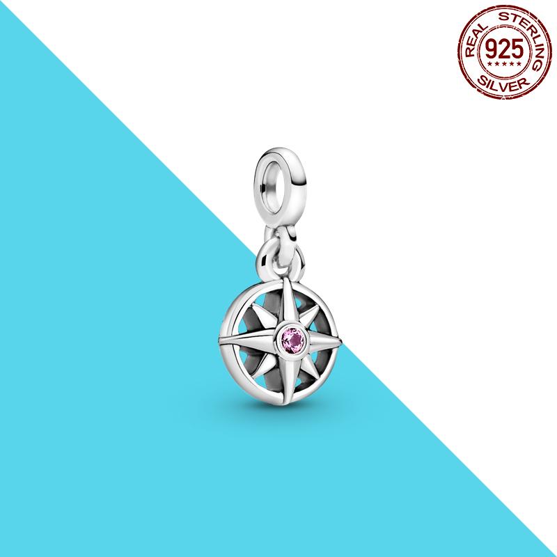 925 Silver Me Series Eye Medallion Pendant Charms for Bracelet Necklace DIY Link Earring Styling Two-ring Connector Jewelry