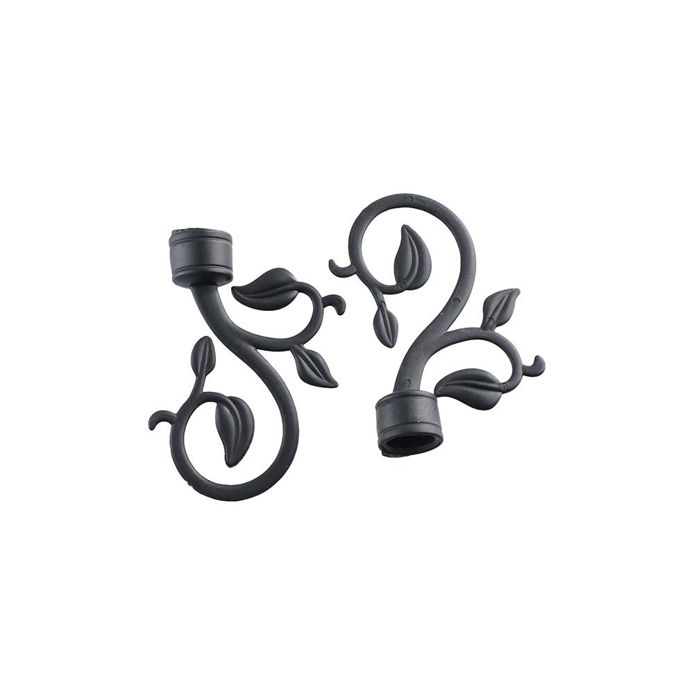 Ends Heads Curtain Pole Finials Imitation Iron Roman Rod Curtain Accessories   Home