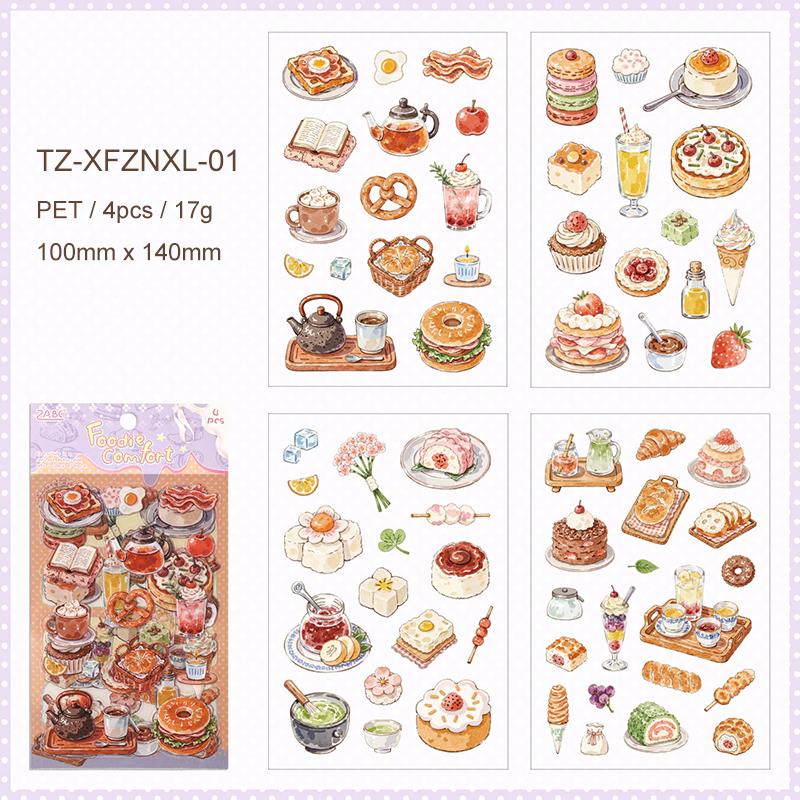 JIANWU Guide To Happiness Series Vintage Plant Flower Picnic Landscape Material Collage PET Sticker Creative Journal Stationery