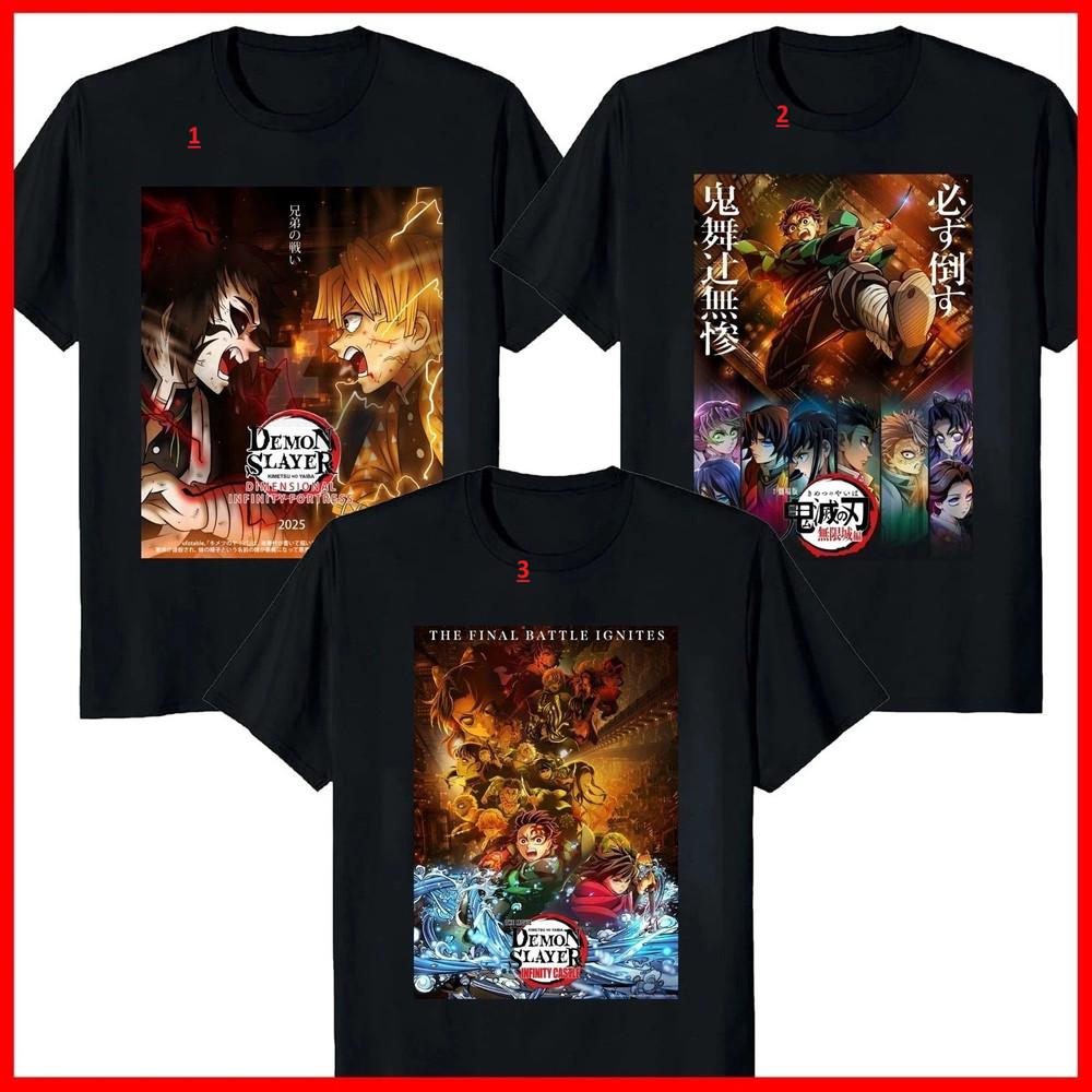 HOT 2025 Demon Slayer Kimetsu No Yaiba The Movie Infinity Castle T-Shirt 3Style