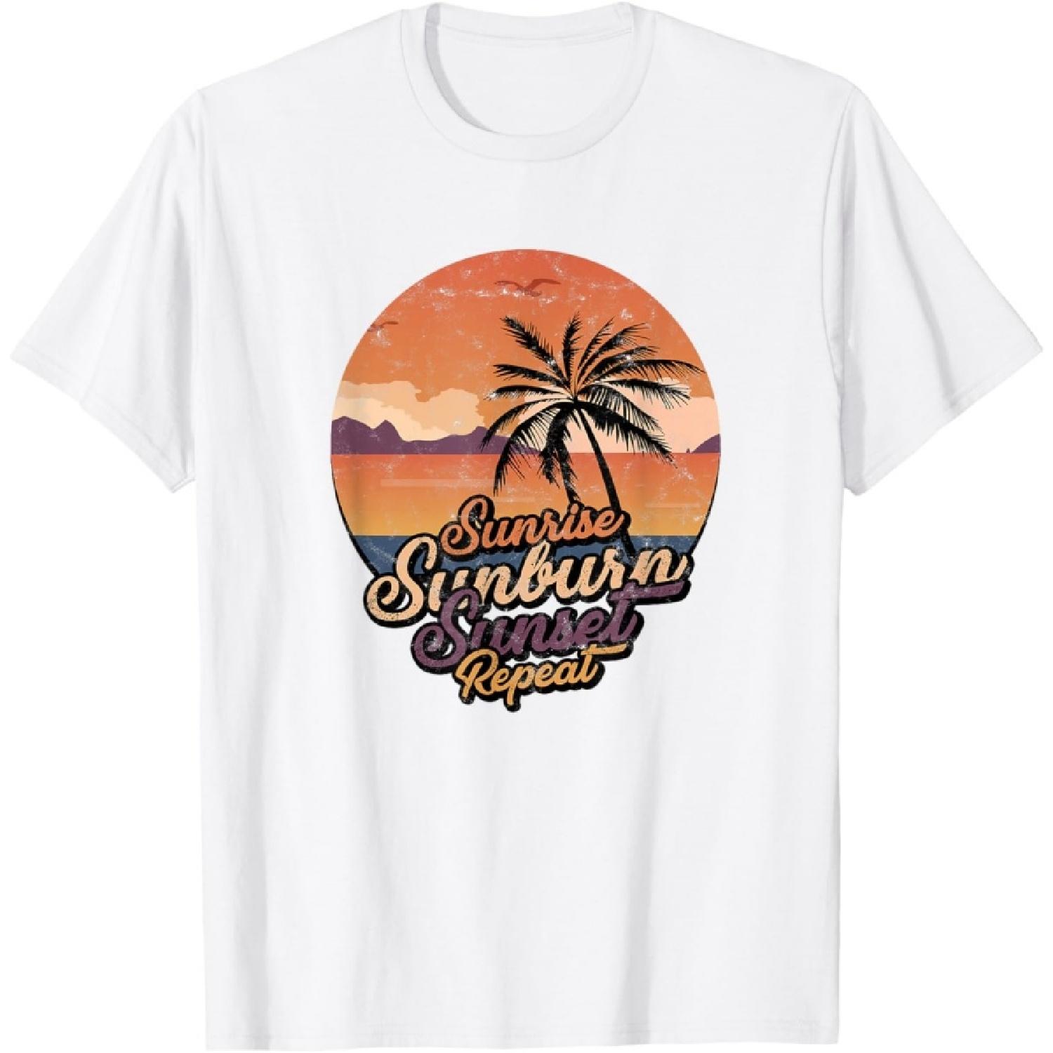 Sunrise sunburn sunset repeat - Summer paradise vacation T-Shirt for Men Women S