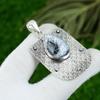 925 Sterling Silver Dendrite Opal Gemstone Engagement Wedding Birthday Pendant