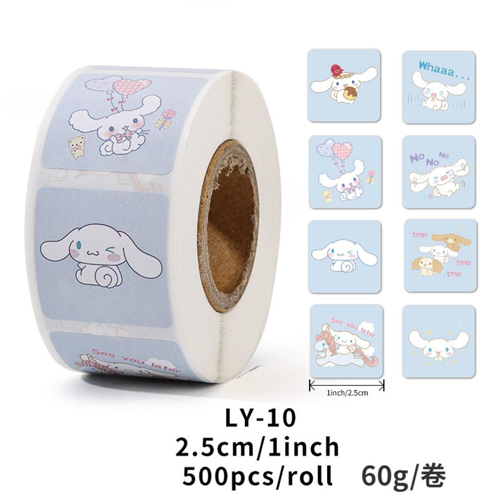 500PCS Cute Kuromi Pochacco My Melody Cartoon Stickers Roll Laptop Scrapbook Phone Diary Kawaii Aesthetic Sticker Decal Kids Toy