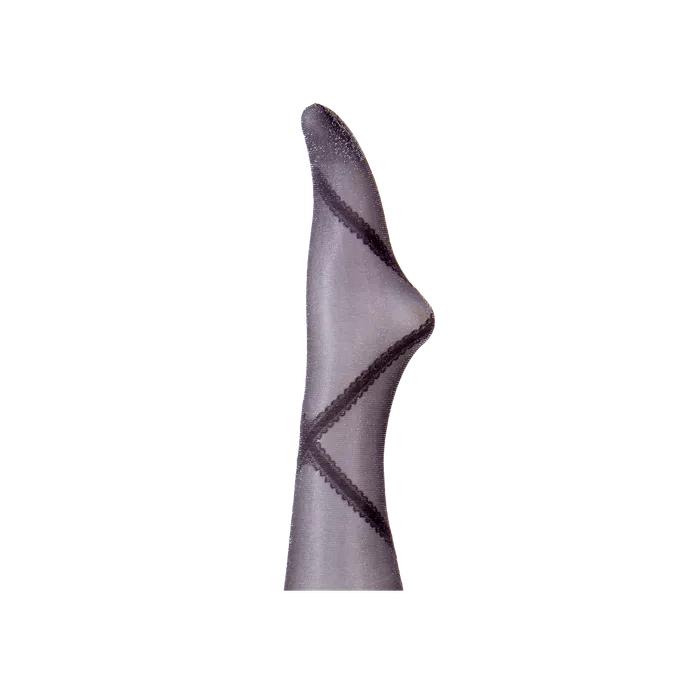 Glitter ribbon stockings (black)