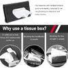Car Visor Tissue Holder, Upgraded Version Hanging Tissue Holder in Car, Premium PU Leather Paper Napkin Organizer, Universal for Vehicles, Trucks,