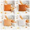 New Halloween Throw Pillow Covers 18x18 Inch Soft Warm Faux Wool Cushions Pumpkin Pattern Pillow Cases Holiday Decor