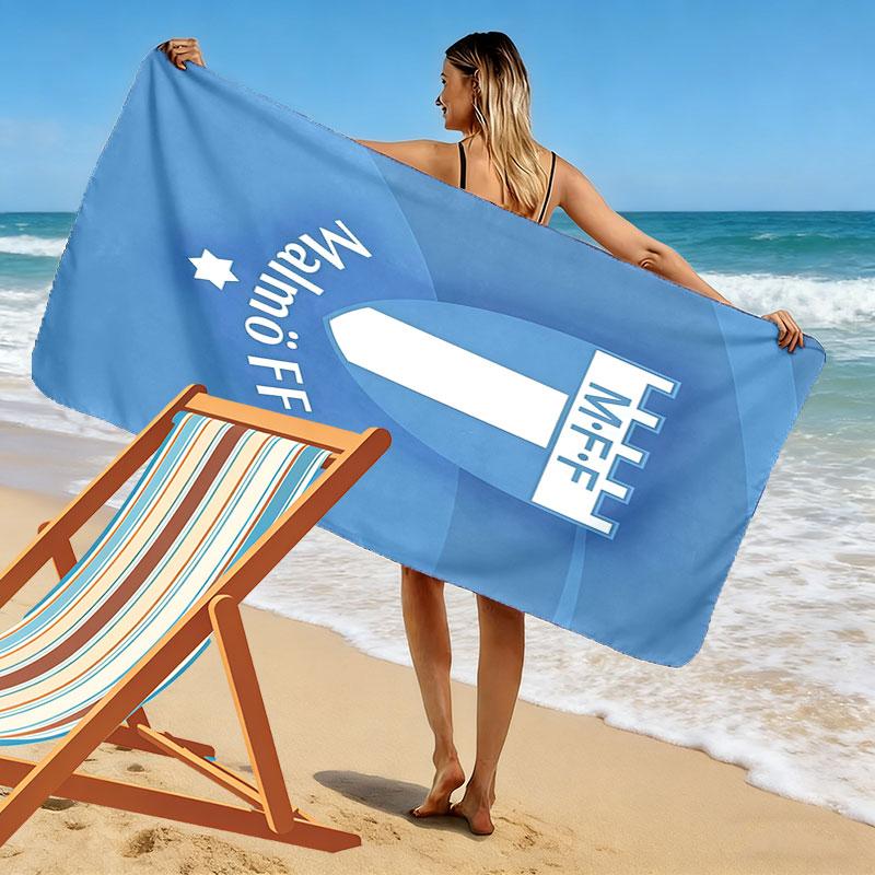 Malmö FF Print Beach Towel, Large Soft Quick Dry Towel for Beach Camping Swimming