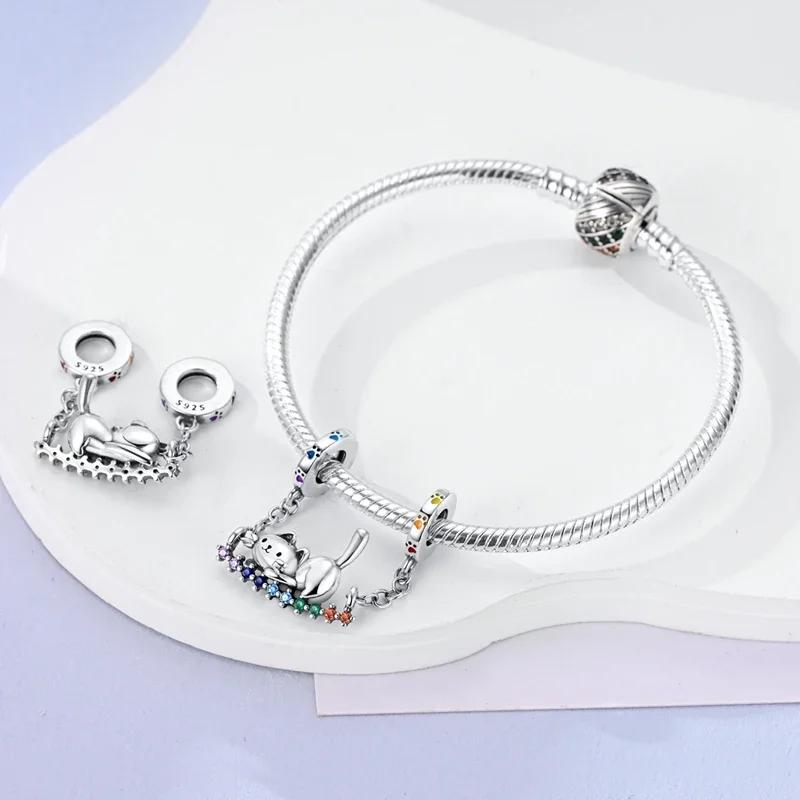 Copper Star Crescent Sun Earth Safety Chain Piece Fit Original Wrist Bracelet Beaded Designer Charms Necklace Female Jewelry