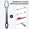 Universal Self Tightening Wrench High Carbon Steel Adjustable Wrench with Long Handle Car Bike Repairs Multi-Angle Fastener Tool