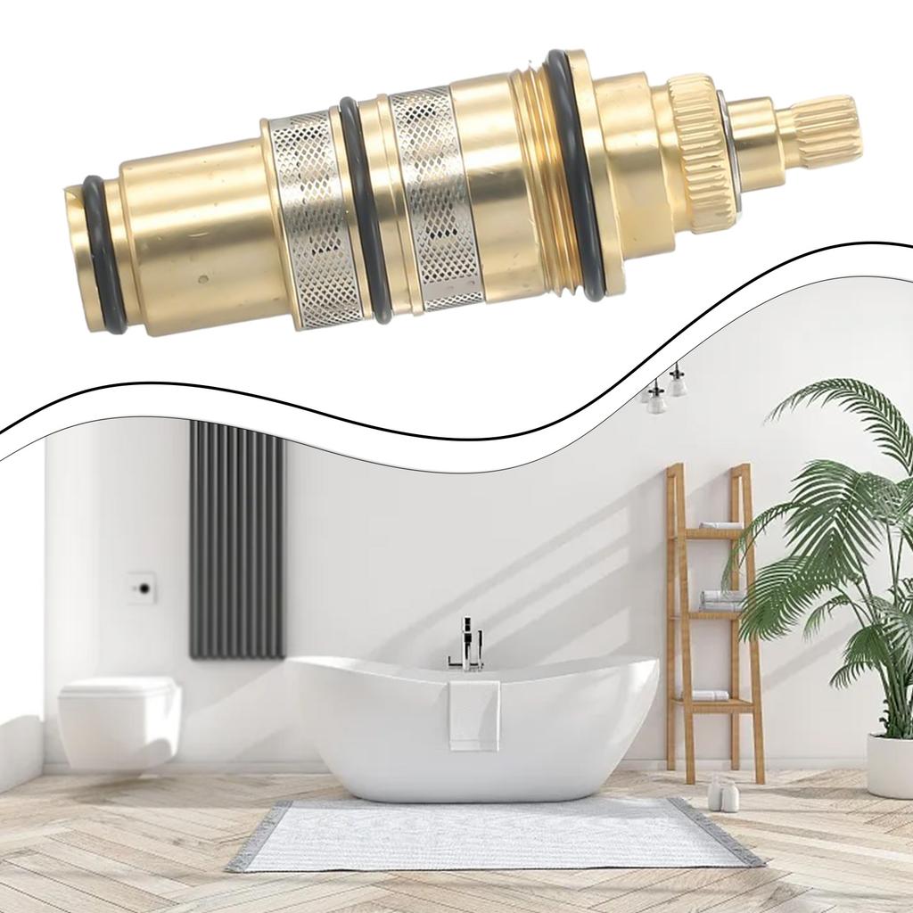 1PCS Brass Thermostatic Cartridge Temperature Control Valve Shower Bar Mixing Bathroom Accessories For Home Renovation