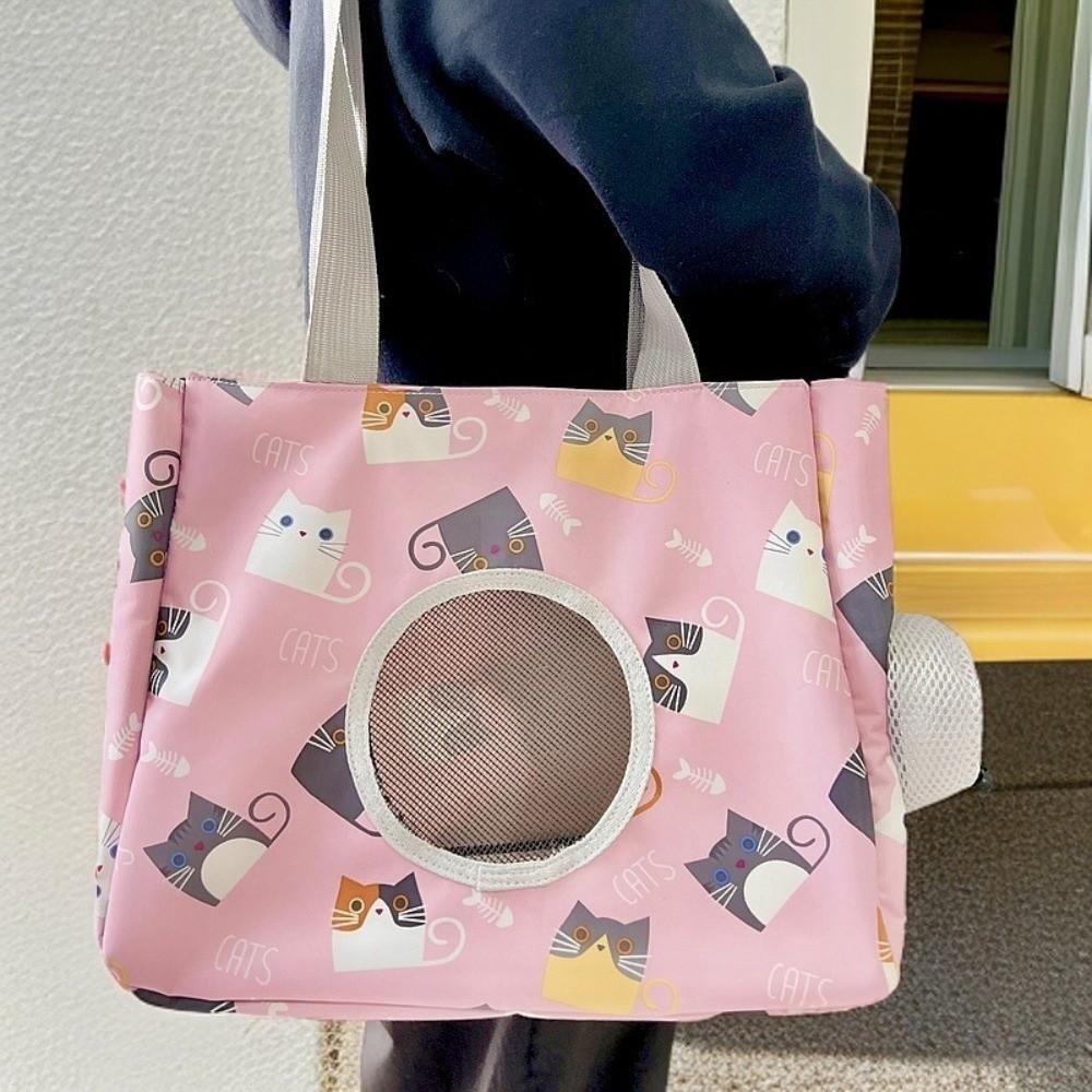 Portable Cat Carrier Bag Oxford Cat Carrying Bag Practical Pet Backpack  Outdoor Travel