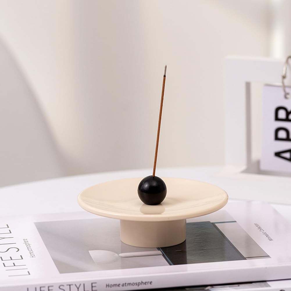 Incense Holder, Incense Stick Holder, Nordic Style, Stylish, Cute Incense Burner, Simple, Cute Incense Burner with Saucer, Horizontal Placement,