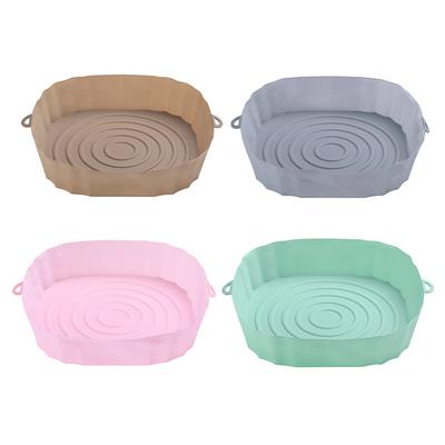 Air Fryer Silicone Basket Silicone Mold Airfryer Oven Baking Tray Pizza Fried Chicken Basket Reusable Pan Liner Accessories