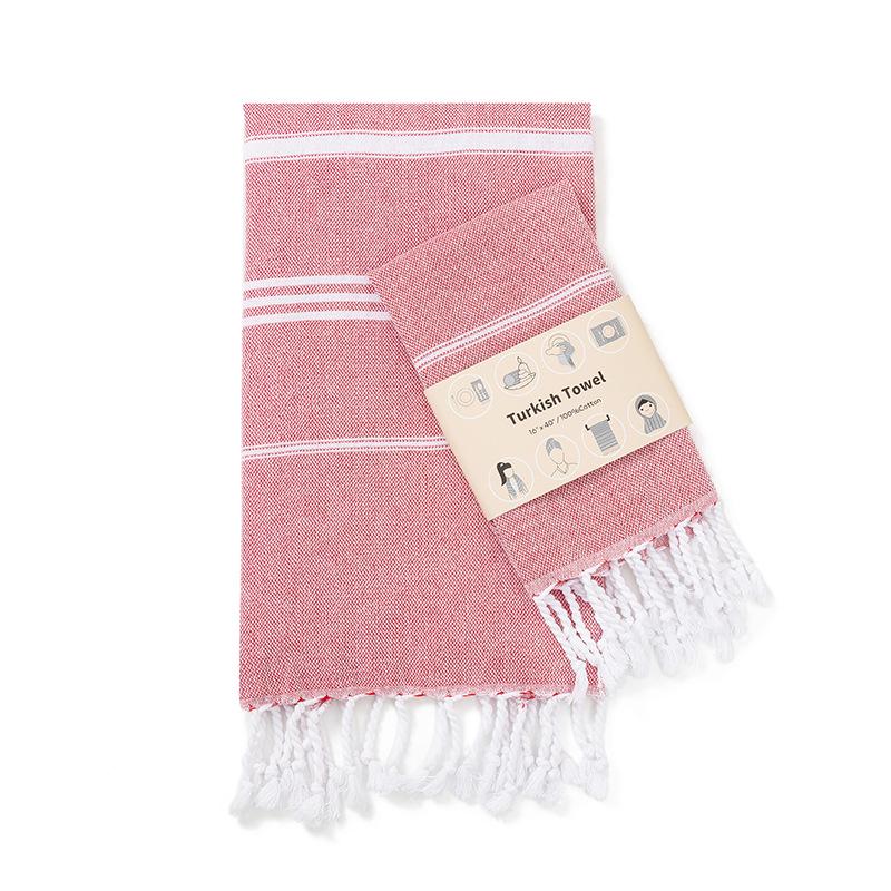 Striped Quick-Dry Cotton Kitchen & Tea Towel - Yarn-Dyed, Water-Absorbent, Multifunctional,  Turkey