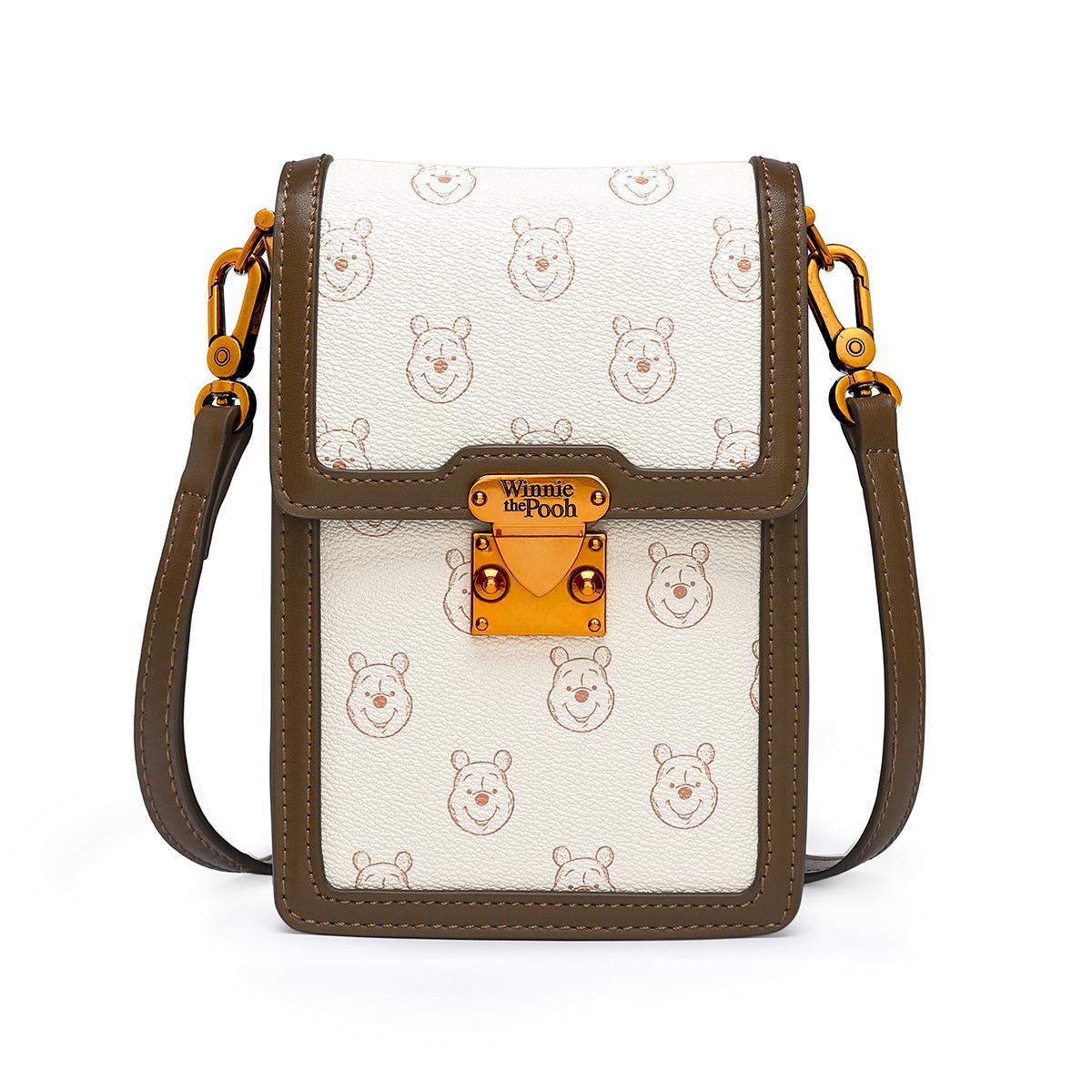 

Новая серия Disney Винни Пух, PU сумка кроссбоди, женская сумка через плечо экрю DHF23884-C12 13.5*7.1*19.1CM