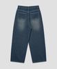 AGOD Washed Vintage Wide Balloon Denim Pants [Sand Indigo]
