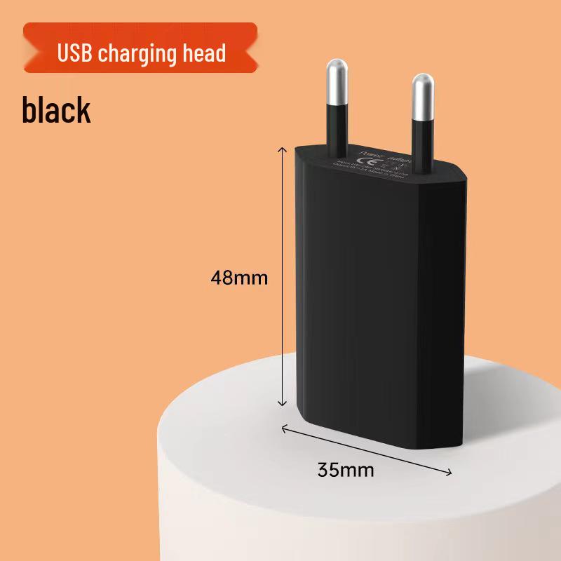 4th Gen CE-Certified 5V1A USB Flat Plug Mobile Charger, European Standard Adapter
