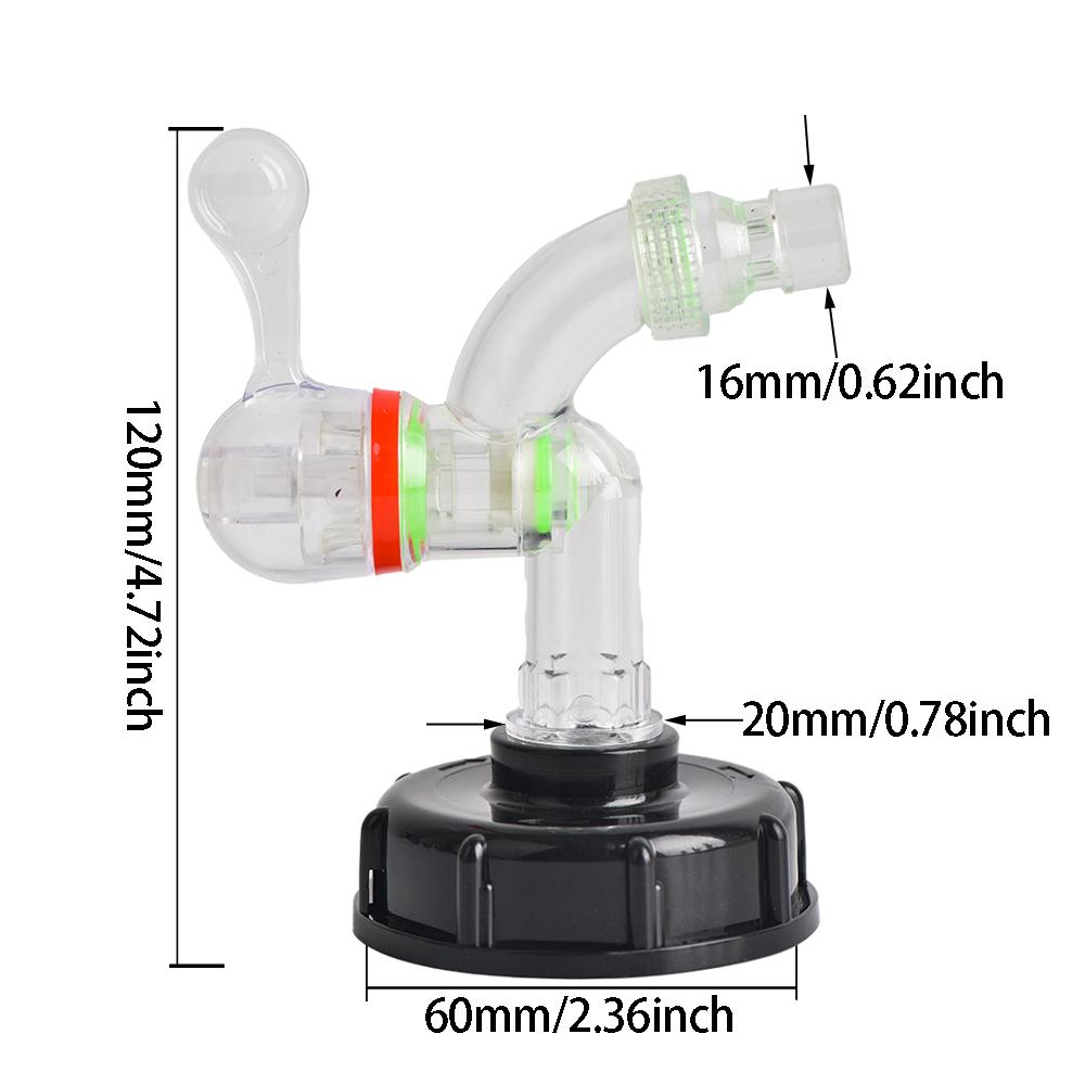 IBC Faucet Adapter S60 Quick Connector Hose Valve Connector For 1000 liter Ton Bucket Faucet Alloy Accessory