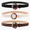 Alloy Metal Buckle Fashion Waist Belt PU Leather Faux Leather Belt Simple Dress Belt  For Women