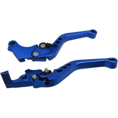 Niebieska Krótka Dźwignia Hamulca i Sprzęgła CNC 6-pozycyjna dla Kawasaki Ninja 250R 2008-2012 08 09 10 11 12