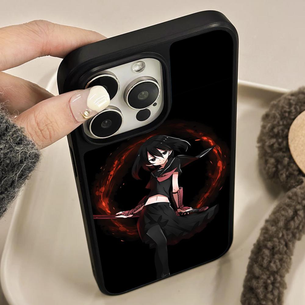 Akame Kurome Matte Surface Mobile Phone Case for iPhone 17 16 15 14 13 12 11 Air Pro Max Plus Colorful Cover