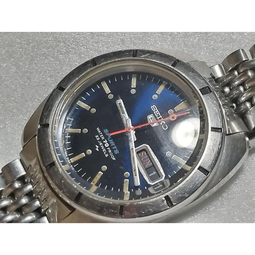 Used Seiko 5 Sports (5126-8100) Blue Dial *Maintenance recommended