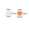 100pcs/lot Acrylic Flat Heart Beads Mixed Color Loose Charm Bead for Jewelry DIY Bracelet Phone Chains Earring Accessories