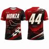 Number 16 Auto racing Jersey Red 3D Sport Casual Men T Shirt Women Tee Boys Top O Neck Quick Dry Short Sleeves Men's Tshirt