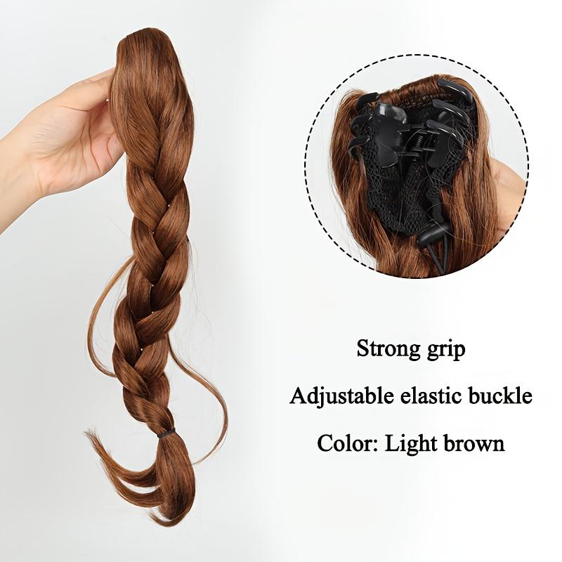 Synthetic Wig Braid Female Catch Clip Ponytail Lazy Temperament Braided Hair Long Braid Low Braided Fake Ponytail