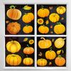 9 Sheets Fall Window Clings Window Decals Stickers Maple Leaves Pine Cones Oil Painting For Autumn Glass Home Decoration 70pcs
