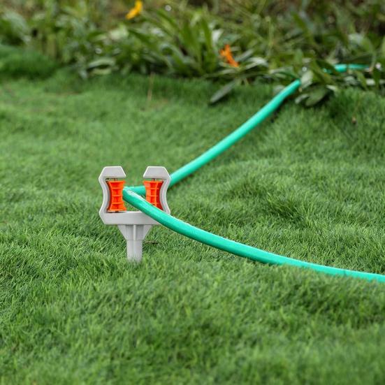 Garden Hose Guide Spike, Watering Hose Guide with Rollers, Water Pipe Holder Stake, Protect Plants And Prevent Tangles for Outdoor Yard