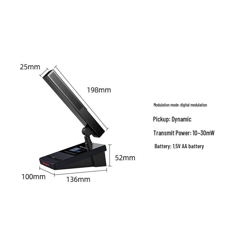 SANSUI K40B Wireless 1-to-4 Conference Microphone System CN plug (adapter included)