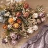 Lifelike Texture Faux Rose Bouquet Artificial Roses Cloth Petals