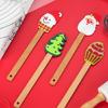Non-Stick Spatula Xmas Theme Snowman Santa Claus Tree Shape For Baking Tools