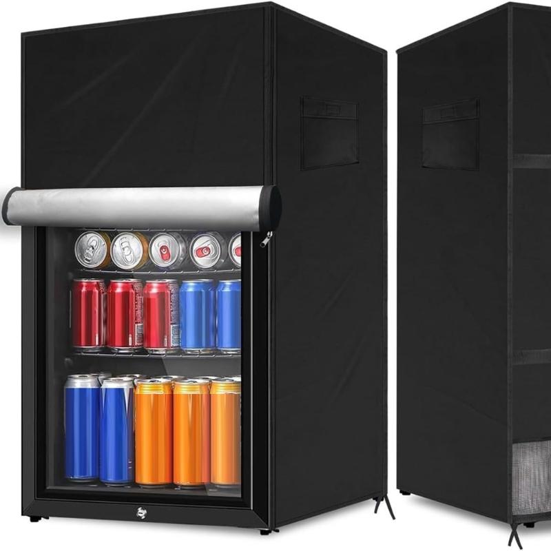 Outdoor Use Upright Freezer Cover Water Resistant Oxford Fabric Protectors Fits 56x58x86cm Compacts Refrigerators Dustproof