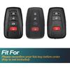 FEYOUN Key Fob Cover Compatible with Toyota Avalon Camry Corolla Highlander Prius RAV4 C-HR Mirai 4Runner 86 Smart 4 Buttons TPU Remote Keyless Key