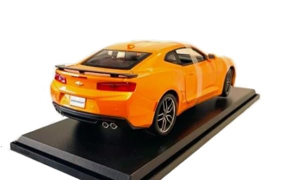 Maisto 2016 Chevrolet Camaro SS Orange 1/18 Scale Special Edition Model with Display Base, Opening Doors, Hood, and Rear Hatch, and Working Suspension