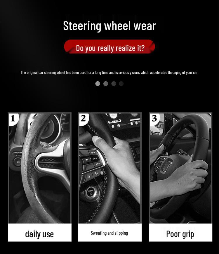 Ideal Steering Wheel Cover – Genuine Leather & Suede, Carbon Fiber, Four Seasons Compatible (Models: ONE L9, L8, L7, L6 MEGA)
