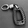 Car Key Case Cover For Hyundai Accent Kona   Santa Fe I30 Ix35 3 Buttons Folding Remote Carbon Silicone