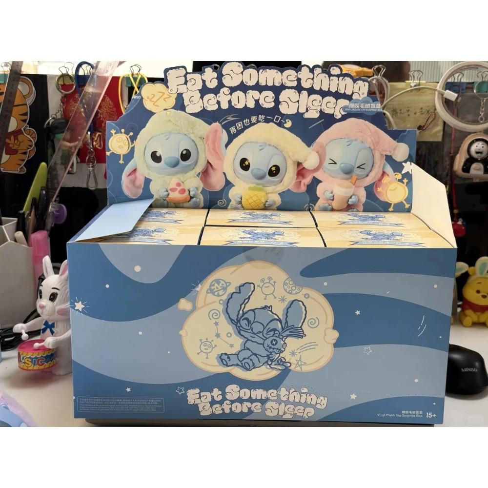 MINISO Disney Stitch "Must Eat Even When Tired" Series Blind Box Vinyl Plush Figurine Stitch Doll Mystery Box Collector's Toy