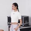 adidas Originals Adicolor Essentials Rib Solid Color Short Breathable Sports T-Shirt Women Tops White HF3394