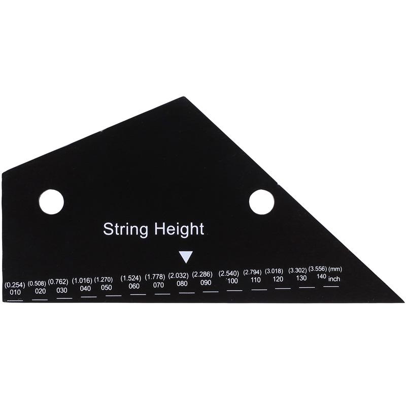 Black Electric & Acoustic Guitar String Height and Spacing Ruler