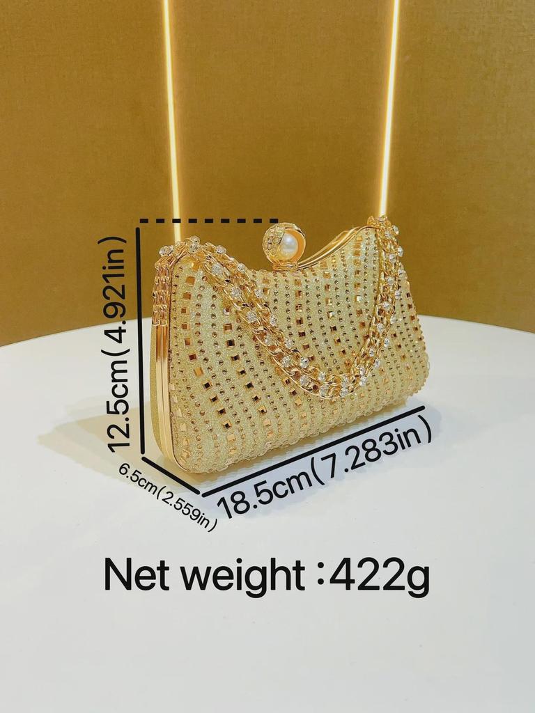 Elegant Retro Rhinestone Evening Crossbody Handbag