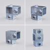 Heavy Duty Square Tube Connector Weldno-Weld Silver Hardware Straight