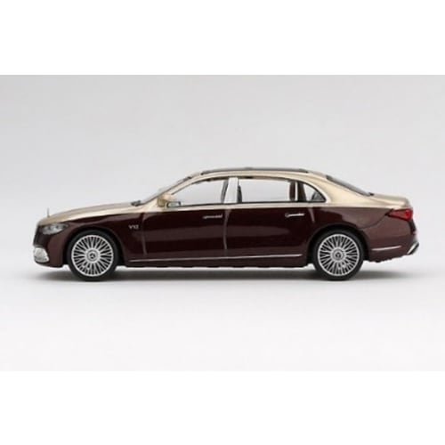 MINI GT 1/64 Scale Mercedes-Maybach S680 Gold/Dark Red Metallic (Left-Hand Drive) Finished Product MGT00962-L