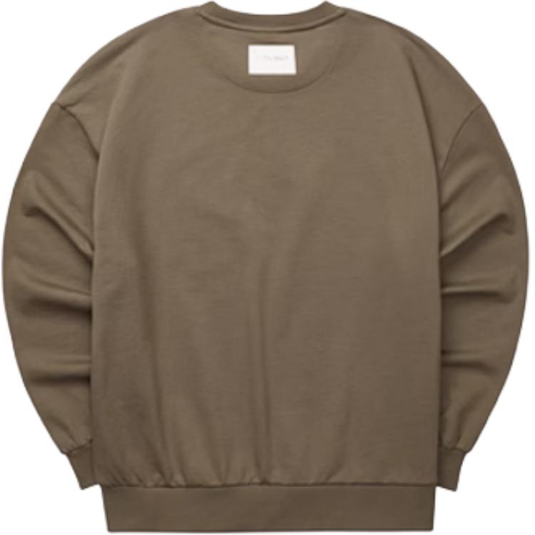Skechers Solid Color Loose Fit Versatile Sports Sweatshirt Unisex sweatshirt Chocolate-Chip L124U155-04LE