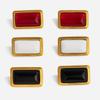 Youthway Fashion Red Agate Square Stud Earrings Stainless Steel With  Gold Color Hypoallergenic Stud Earrings For Women
